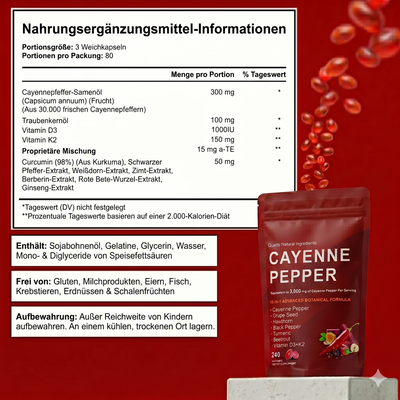 Mer Capsules molles au poivre de Cayenne